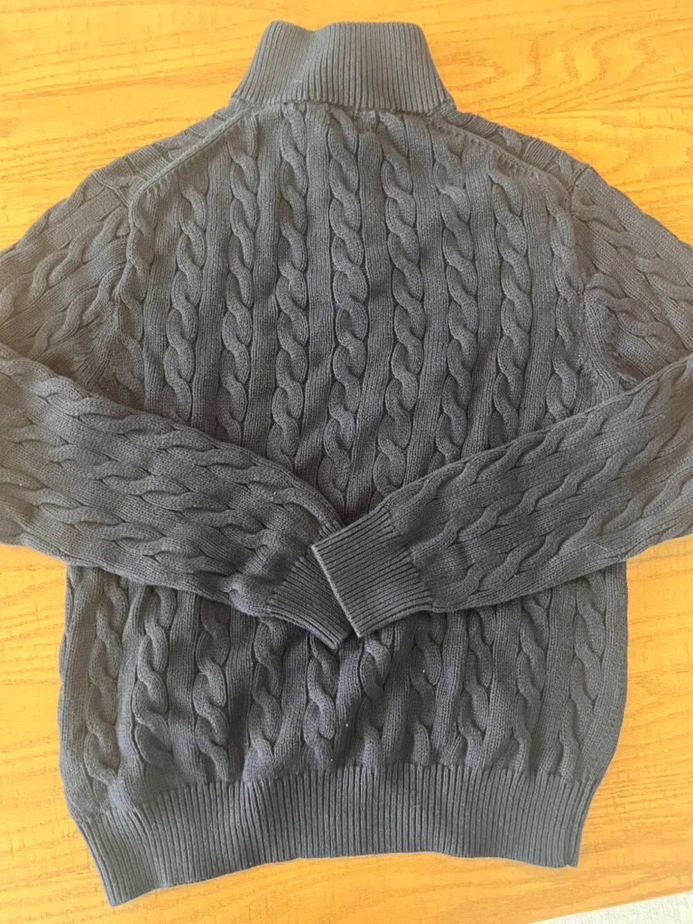 NWT JCrew Men's Cable Knit Navy Sweater